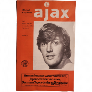 ajax v man united 1976 programme