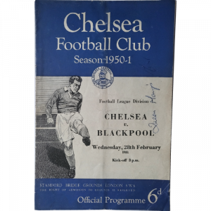 Chelsea V Blackpool 1951 programme