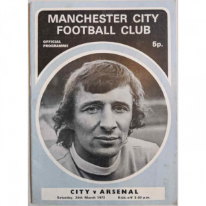 city v arsenal football programme 1973