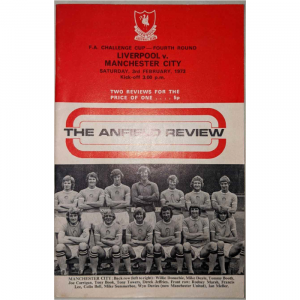 Liverpool V Man City FA Cup 4th Round 1973 programme
