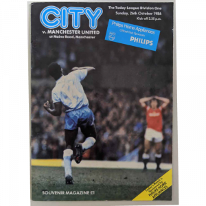 Man City V Man Utd 1986 programme