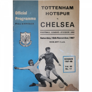tottenham v chelsea football programme 1967