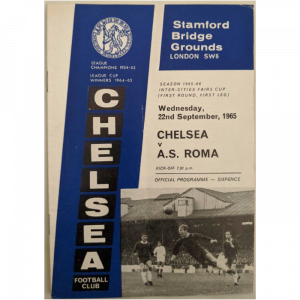 Chelsea V Roma 1965 Football Programme