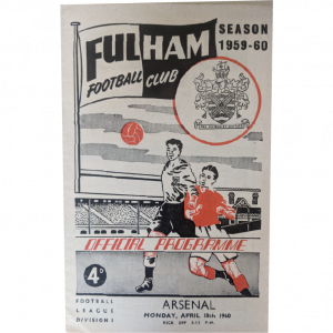Fulham V Arsenal 1960 Football Programme