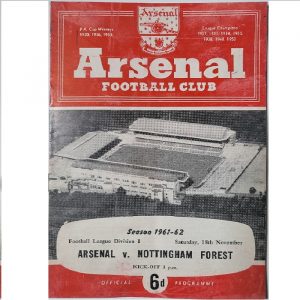 Arsenal v Nottingham forest 1961