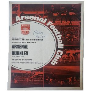 Arsenal V Burnley 1969
