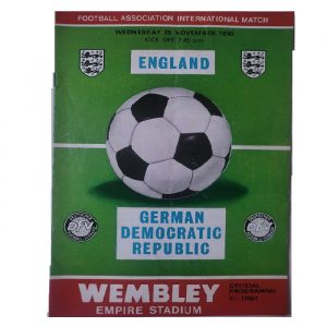 England V East Germany International 1970
