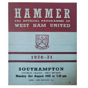 West Ham United V Southampton 1970